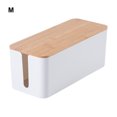 thumbnail image 3 of Decodeary Desk Box Organizer Cable Desk Storage Tough Clutters Box For Tough Cables White M, 3 of 6