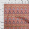 thumbnail image 2 of oneOone Georgette Viscose Peach Fabric Geometric Sewing Craft Projects Fabric Prints By Yard 42 Inch Wide, 2 of 4