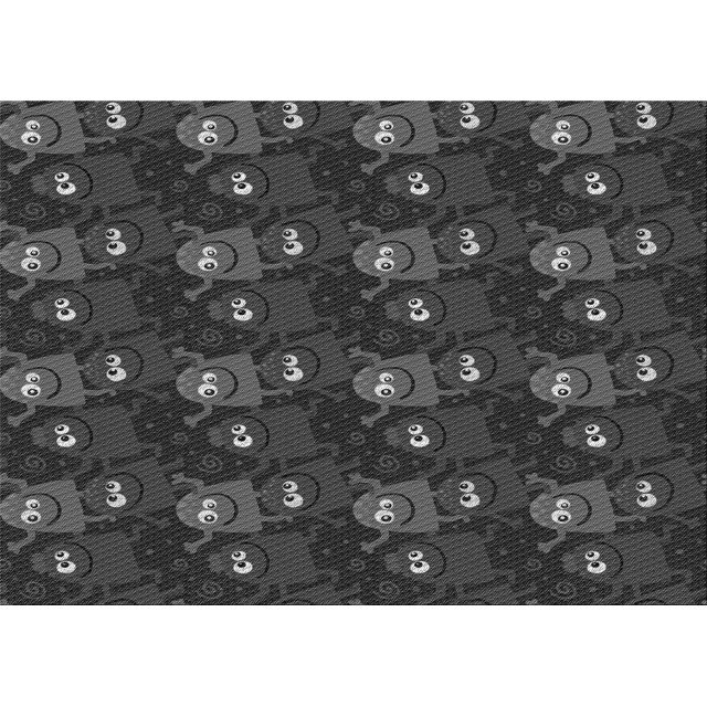 Ahgly Company Machine Washable Indoor Rectangle Transitional Charcoal Black Area Rugs, 8' x 10'