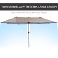 thumbnail image 4 of Outsunny 15ft Double-sided Patio Umbrella, Extra Large Outdoor Parasol, 4 of 10