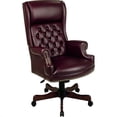 thumbnail image 1 of Chaise de Bureau Exécutive Traditionnelle en Vinyle, Acajou, 1 of 5