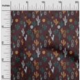 thumbnail image 2 of oneOone Velvet Brown Fabric Cactus Fabric For Sewing Printed Craft Fabric By The Yard 58 Inch Wide, 2 of 5