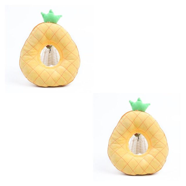 QualitChoice Cat Neck Cone Puppy Accessories Elizabethan Collars Adjustable Dogs Collar Breathable Surgery Kitten Cones Pineapple Pattern L 2Set