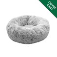 thumbnail image 2 of Furhaven Replacement Donut Dog Bed Cover Plush Long Faux Fur Calming Cuddler Machine Washable - Misty Gray Medium, 2 of 5