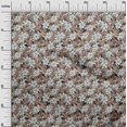 thumbnail image 3 of oneOone Tissu Jersey Viscose Marron Floral Rétro Tissu pour Robe Tissu Imprimé au Mètre 60 Pouces de Large, 3 of 5