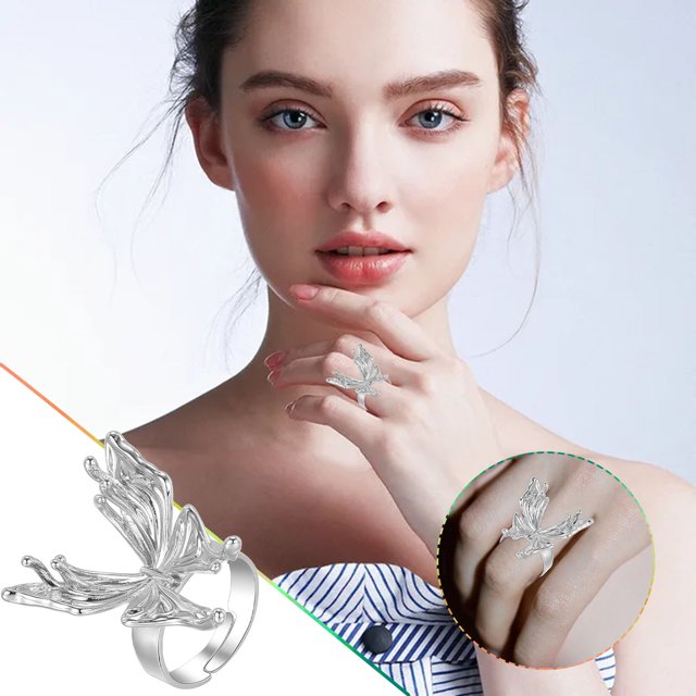 EGNMCR Bagues Mode Dames Ouvert Creux Bijoux Mode Ring Ladies