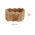 thumbnail image 3 of Cotton Bear Woven Basket Desktop Storage Basket Cute Cosmetics Sundry Storage Basket Organizer Box, 3 of 3