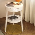 thumbnail image 4 of Multifunctional Side Table with Drawer Storage | Modern Bedside Table & Study Desk for Living Room Bedroom Office | White Pink Beige Green Plastic, 4 of 6