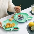 thumbnail image 1 of pstuiky Wheat Straw Plates 1-Piece Set with Vinegar Dish Creative Design for Fruit, Snacks, Dumplings Reusable & Dishwasher Safe Kitchen & Dining Tableware, 1 of 6