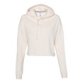 thumbnail image 1 of Independent Trading Co. Womens Lightweight Cropped Hooded Sweatshirt, XS, Bone, 1 of 2