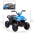 thumbnail image 3 of Qaba 12V Kids ATV with Four Wheels Spring Suspension, Blue, 3 of 9