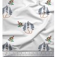 thumbnail image 1 of Soimoi Poly Georgette Fabric Leaves,Bird & Floral Block Decor Fabric Printed Yard 42 Inch Wide, 1 of 3