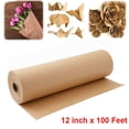 thumbnail image 2 of GUOOL 2X Recyclable Brown Kraft Paper Roll 12'' x 1181'' (98 ft), Multipurpose Arts &, 2 of 8