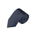 thumbnail image 1 of INSPIRE CHIC Men's Solid Color Narrow Stripes Necktie Graduation Suit Formal Ties Navy Blue, 1 of 5