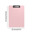 thumbnail image 3 of Birdeem A4 Plastic Clipboards with Low Profile Clip Set of 1 8.78X12.28 Inch Multi Color Plastic Clipboards Bulk,Clipboards Bulk Classroom-Writing Board, Acrylic Clipboard,Standard Letter Size,Pink, 3 of 6