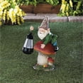 thumbnail image 3 of Gnome sur Champignon Statue Solaire, 3 of 4