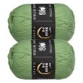 thumbnail image 1 of Unique Bargains Fil Acrylique Vert Olive, Lot de 2 Écheveaux de 50 g, 1 of 7