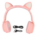 thumbnail image 2 of Cat Cat Ear Gaming Headphones Deep Bass LED Light Foldable Cute Cat Ear Headset With Soft Earmuffs, 2 of 8