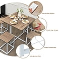 thumbnail image 3 of Giantex 5 Piece Dining Table Set,  Space-Saving Table Set for Pub, Coffee Shop, Natural, 3 of 8