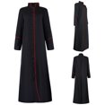 thumbnail image 2 of Penkiiy Priest Robe Dress for Men Clearance Men Solid Halloween Long-sleeved Button Robe Cosplay Coat Black Priest Robe Dress, 2 of 9
