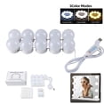 thumbnail image 4 of POINTERTECK USB Powered LED String Lights Dressing Table Self-Adhesive Vanity Mirror Bulb Bedroom Restroom Beauty Salon Makeup Lighting, 4 of 8