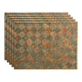 thumbnail image 1 of Fasade 18in x 24in Miniquattro Copper Fantasy Backsplash Panel 5 Pack, 1 of 6