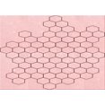 thumbnail image 1 of Ahgly Tapis Rectangulaire Lavable en Machine Intérieur Transitionnel Rose Corail Clair, 4 Pieds x 6 Pieds, 1 of 1
