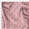 thumbnail image 4 of Soimoi Pink Modal Satin Fabric Notes & Guitar Musical Instrument Decor Fabric Printed Yard 42 Inch Wide, 4 of 5