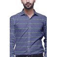 thumbnail image 4 of BESTMAN Cotton Shirts For Men Long Sleeve Printed Formal Shirt, 4 of 5