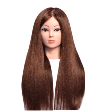 XZNGL Mannequin Head African American Mannequin Head Real Hair Manikin Head for Styling Black 16Inch