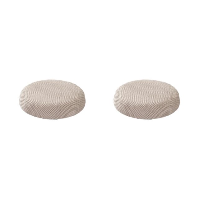 maskred Round Cushion Stool Covers For Comfortable Seating Polyester Stool Cushions Seat Covers Mild Waterproofing khaki 2Set