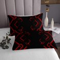 thumbnail image 3 of Erosebridal Red Geometry Coverlet Set Twin, Neon Abstract Bedding Set, Stripe Room Decor, 2 Pieces, 3 of 5