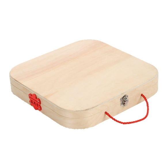 Wooden Tool Box Toy Set For Kids Pretend Play Construction Set With Screwdriver Wrench And Nuts Educational Diy Toy 12.6X12.6X2.4 Inches 1724G