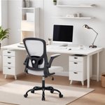 Ergonomic Office Chair with Adjustable HeadRest Lumbar Support, Mesh High Back Computer Chair for Desk and Home Office, Comfortable Rolling Chair for Standing Desk & Office Supplies