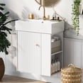 thumbnail image 1 of taoruifang 21.6inch Modern Floating Bathroom Vanity with Ceramic Basin,white, 1 of 5