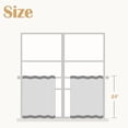 thumbnail image 2 of Linen Textured Tier Curtains 24 Inch for Kitchen Windows Farmhouse Cafe Curtains Small Drapes Rustic Light Filtering Half Window for Living Room Laundry Rod Pocket 2 Panels Green, 2 of 8