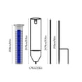 thumbnail image 3 of Chmadoxn Home Decor, Rain Gauge Freezes Proof Rain Gauge Outdoor Besting Rated Large Clear Numbers Rain Gauges For Yard With Stake Adjustable Height Rain Measuring Tool For Garden Rain Gauge, 3 of 7