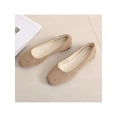 thumbnail image 4 of MAWCLOS Chaussures Décontractées pour Femmes Chaussures de Marche Confort à Enfiler Ballerines Mode Bout Carré Ballerine de Soirée Kaki 9, 4 of 4