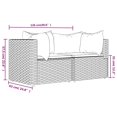 thumbnail image 4 of vidaXL Canapés d'Angle de Jardin avec Coussins 2 Pcs Brun Rotin Poly, 4 of 5