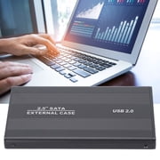 2.5in 2TB Portable External Hard Drive Enclosure, HDD Plug Play 3TB USB2.0 SSD Disk Box 1tb External Hard Enclosures For OS X Laptops Data Storage Noir Drive HDD SSD Laptops