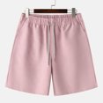 thumbnail image 1 of EOYWHK Cotton Linen Shorts for Men Summer Breathable Workout Gym Shorts Mid Waisted Solid Color Running Swimming Sleeping Shorts, 1 of 5