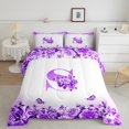 thumbnail image 2 of Erosebridal Monogrammed Bedding Sets Full with Comforter,Personalized Initial Duvet Insert,Letter Decoration,Reversible,3pcs, 2 of 8