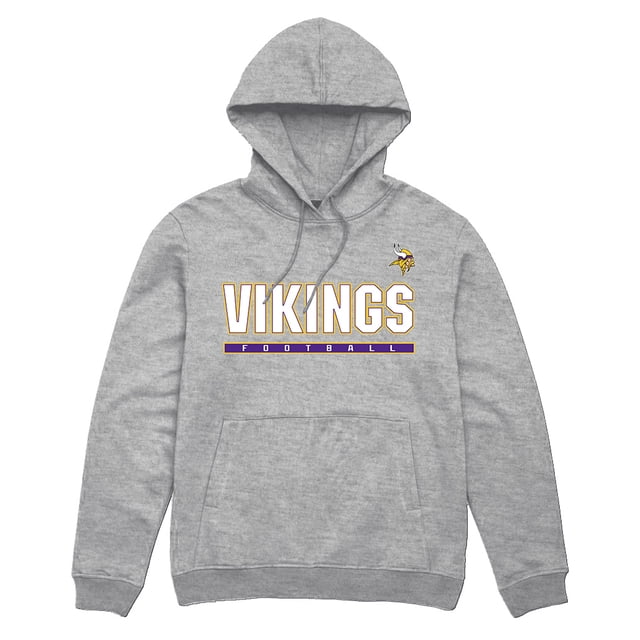 NFL Minnesota Vikings Chandail à Capuchon Sport à Texte Bloc - Gris Moyen
