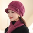 thumbnail image 1 of XZNGL Winter Women Windproof Outdoor Warm Protection Hat Knit Splicing Cap, 1 of 1