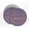 thumbnail image 2 of Inkdotpot 50 Pack Love Is Sweet Wedding Favor Paper Tag Craft Real Rose Gold Foil Hang Tag, 2 of 6