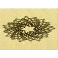 thumbnail image 1 of Ahgly Company Machine Washable Indoor Rectangle Transitional Mustard Yellow Area Rugs, 2' x 4', 1 of 7
