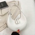 thumbnail image 4 of Half Moon Commute Bag Fashion Underarm Hobo Bag Solid Color for Weekend Vacation, 4 of 10