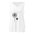 thumbnail image 3 of Jovati Camisole Décontractée à Col en V pour Femmes, Sans Manches Imprimée en Mélange Coton-Polyester, Tissu Extensible Doux, Longueur Régulière, Lavable à la Machine, Haut d'Été Respirant, 3 of 4