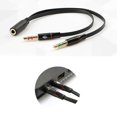 thumbnail image 3 of 3.5mm Stereo Female to 2 Male Headset Mic Y Splitter Adapter Audio Cable for PC, 3 of 8