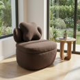 thumbnail image 2 of Modern Swivel Accent Chair with Storage - Soft Smooth Upholstery - Ergonomic Bucket Seat - 360° Rotating Lounge Chair, High Weight Capacity, Easy Assembly for Living Room, Bedroom, Office, 2 of 5